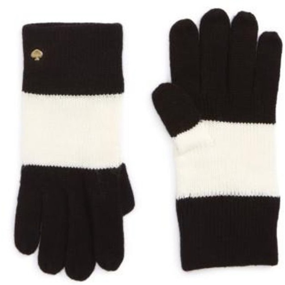 kate spade Accessories - Kate Spade color block knit gloves O/S New gold